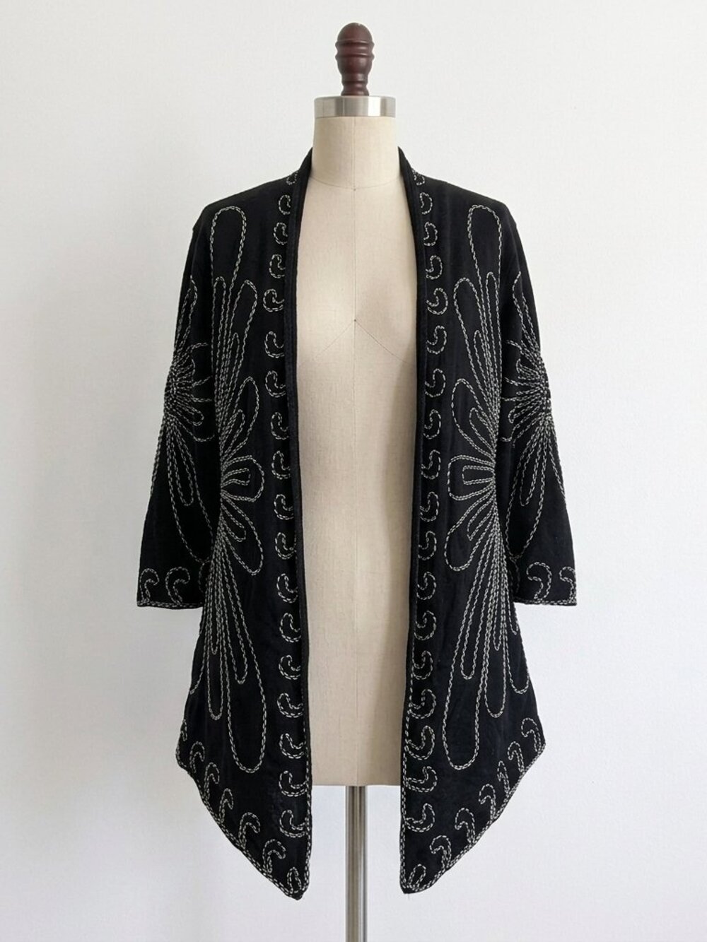 Open Front Cardigan Twist Rope Flower Witchy Whimsigoth Halloween